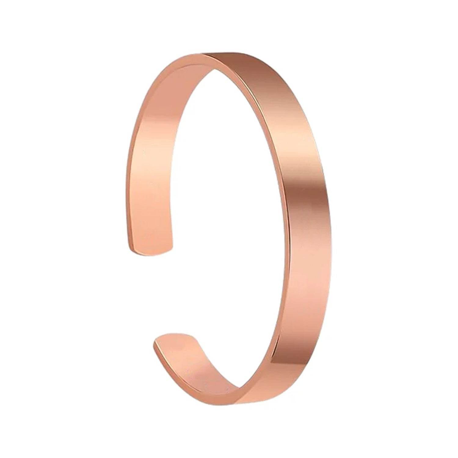 Elegant Rose Gold-plated Open Cuff Bracelet Kada (1 Pc) - Best Deals at BeSh Deals®