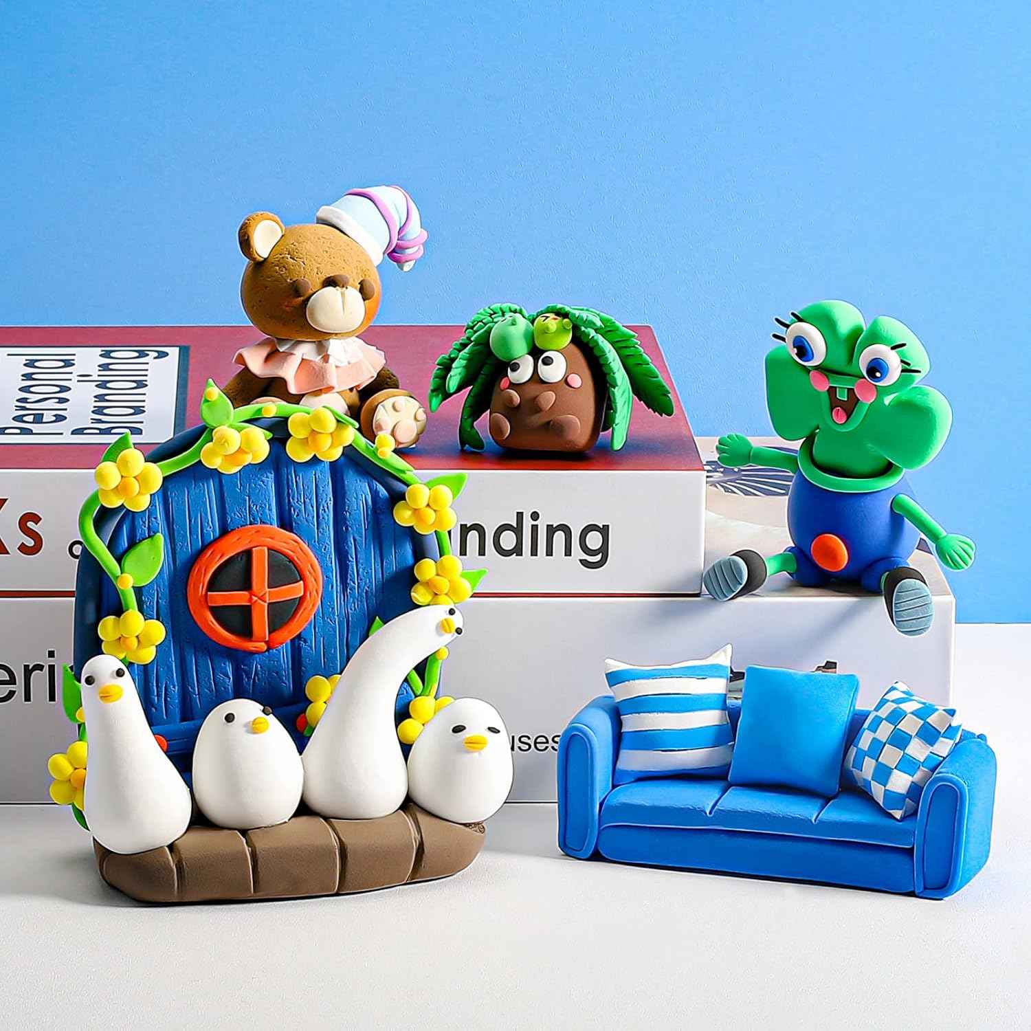 Kids 12 Color Antibacterial Super Clay Set For Creative Play (1 Set)
