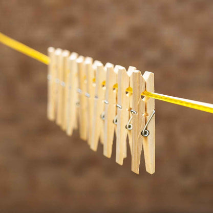 Heavy Duty Bamboo Wooden Cloth Clips  Pegs (10 Pcs Set)