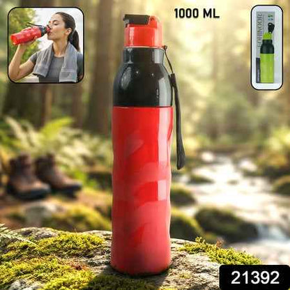 Plastic 1000 Ml Approx Sports Water Bottle (1 Pc) - BeSh Deals®