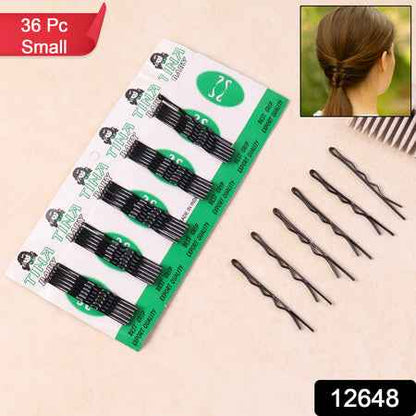 Small Black Hair Bobby Pins (36 Pc)