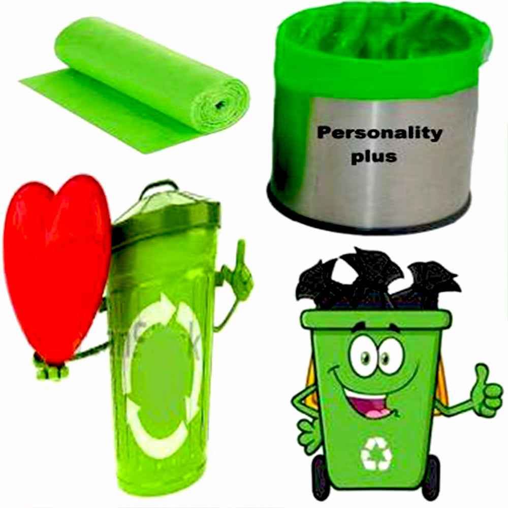 1586 Bio-degradable Eco Friendly Garbagetrash Bags Rolls (24 X 32) (Mix Color)