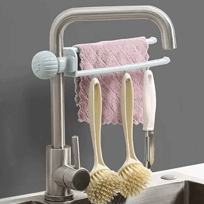 Multipurpose Sink Faucet Hanging Towel  Cleaning Tool Holder (1 Pc )