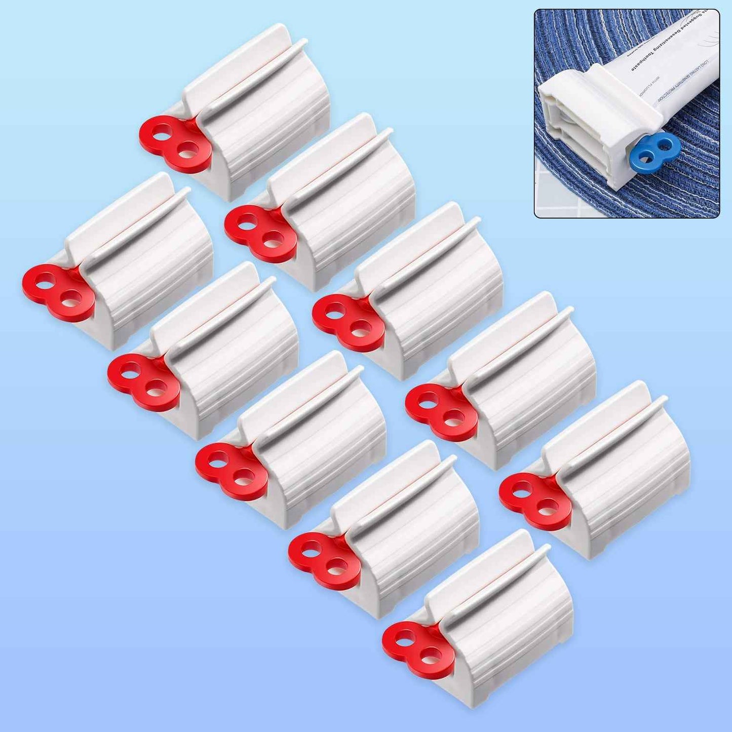 Premium Plastic Tube Squeezer Dispenser Set (10 Pc)