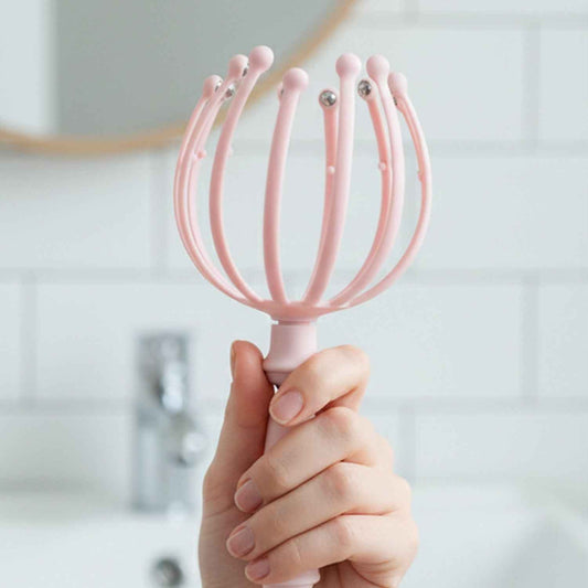 Manual Head Scalp Massager With Rolling Ball Tips (1 Pc)