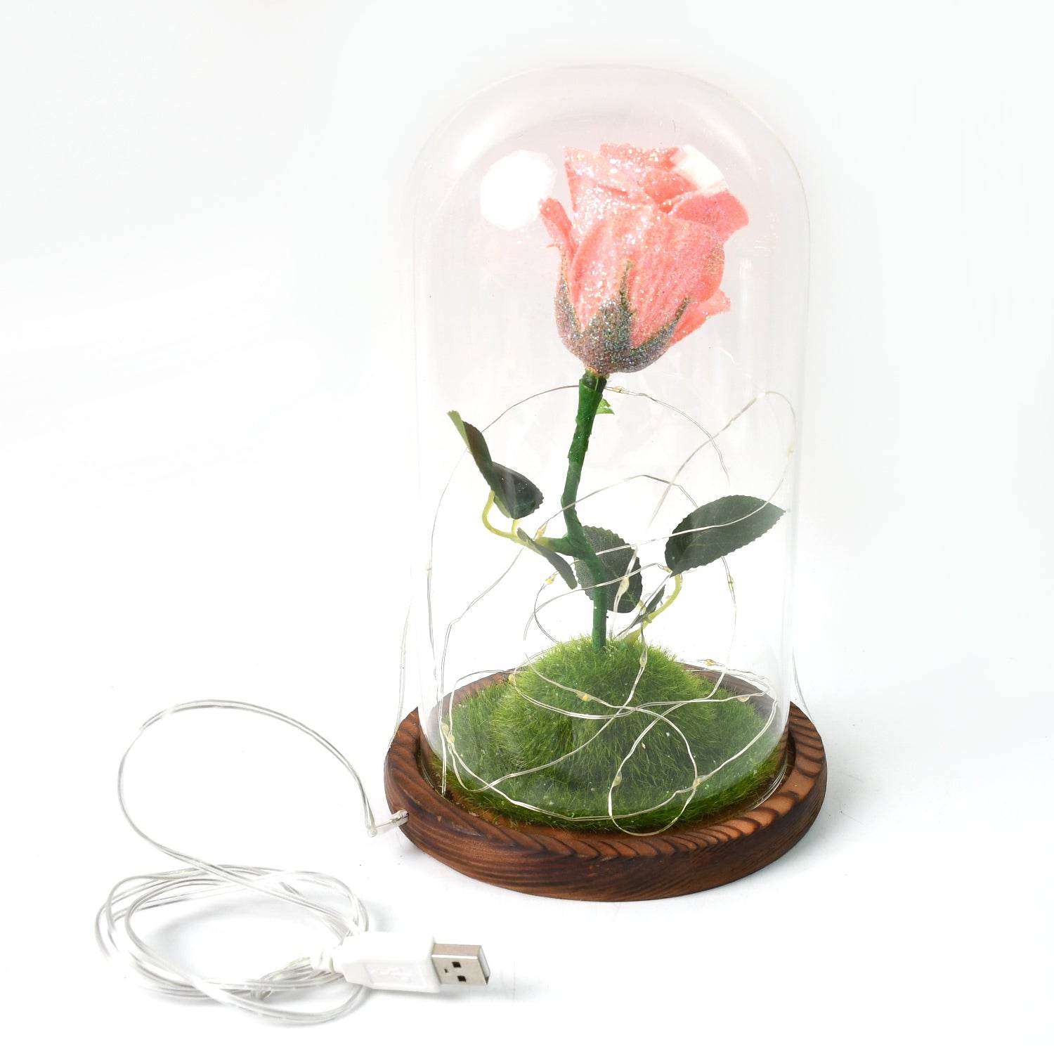Glass Flower With Led Light Great Gift (1 Set) - by BeSh Deals® - Best Deals at BeSh Deals®