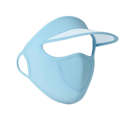 Womens Full Face Uv Protection Cap With Built In Mask And Wide Brim Visor Breathable (1 Pc) - BeSh Deals®