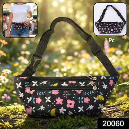 Floral Print Adjustable Waist Bag  Fanny Pack (1 Pc)