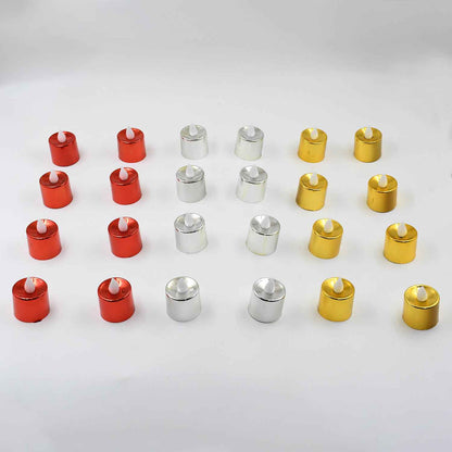 Electrical Candles Diya Led Tea Light Plastic Candle Light Candle Candle (24 Pc Set)
