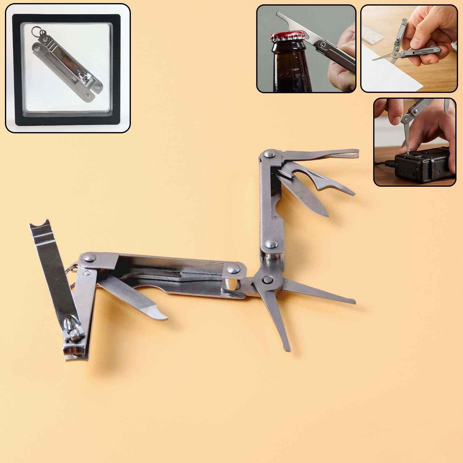 Stainless Steel 8-in-1 Multipurpose Pocket Tool Kit