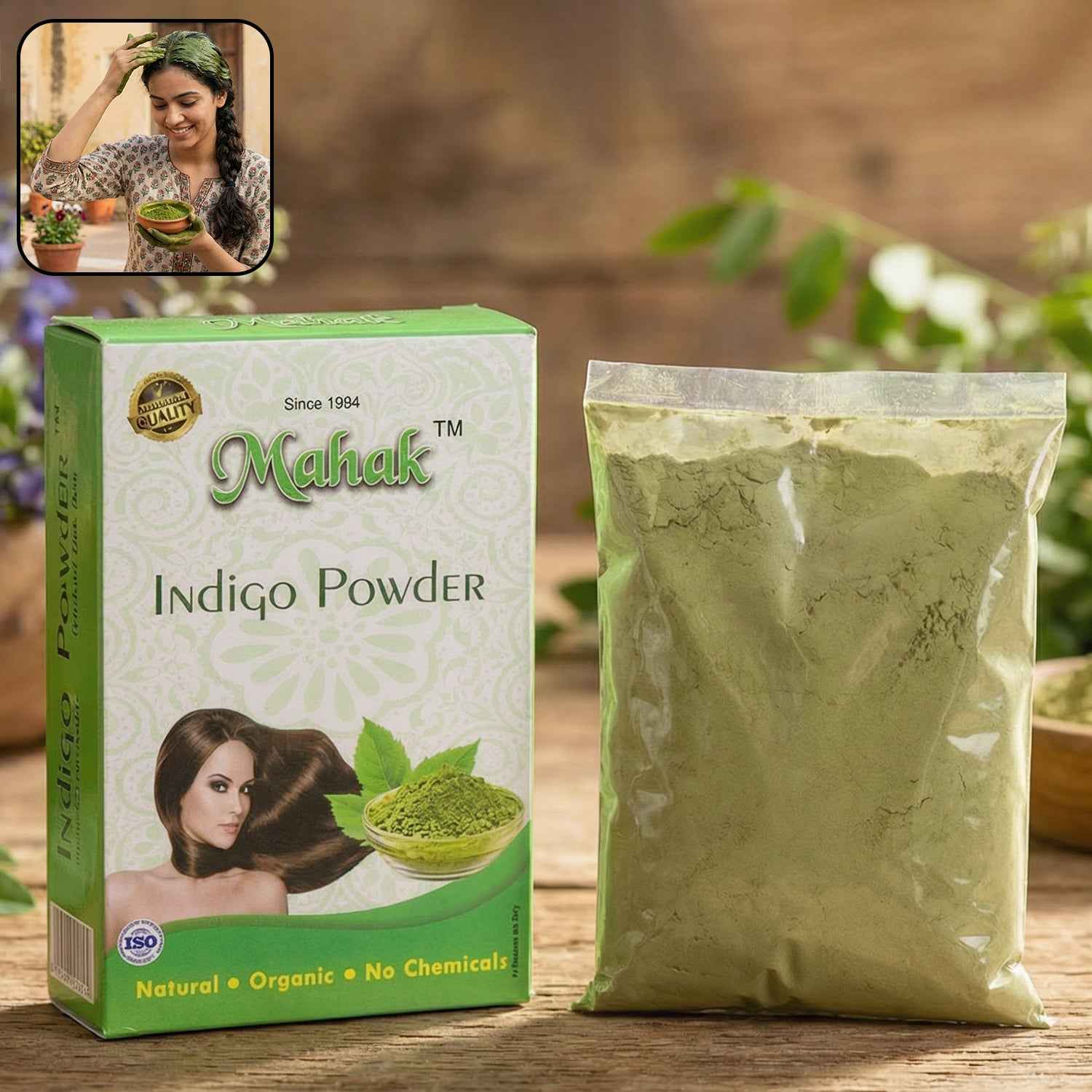 Natural Indigo Powder For Traditional Hair Care  80 Gm