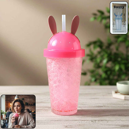 Cute Bunny Ear Design  Tumbler Sipper Bottle (500 Ml 1 Pc)