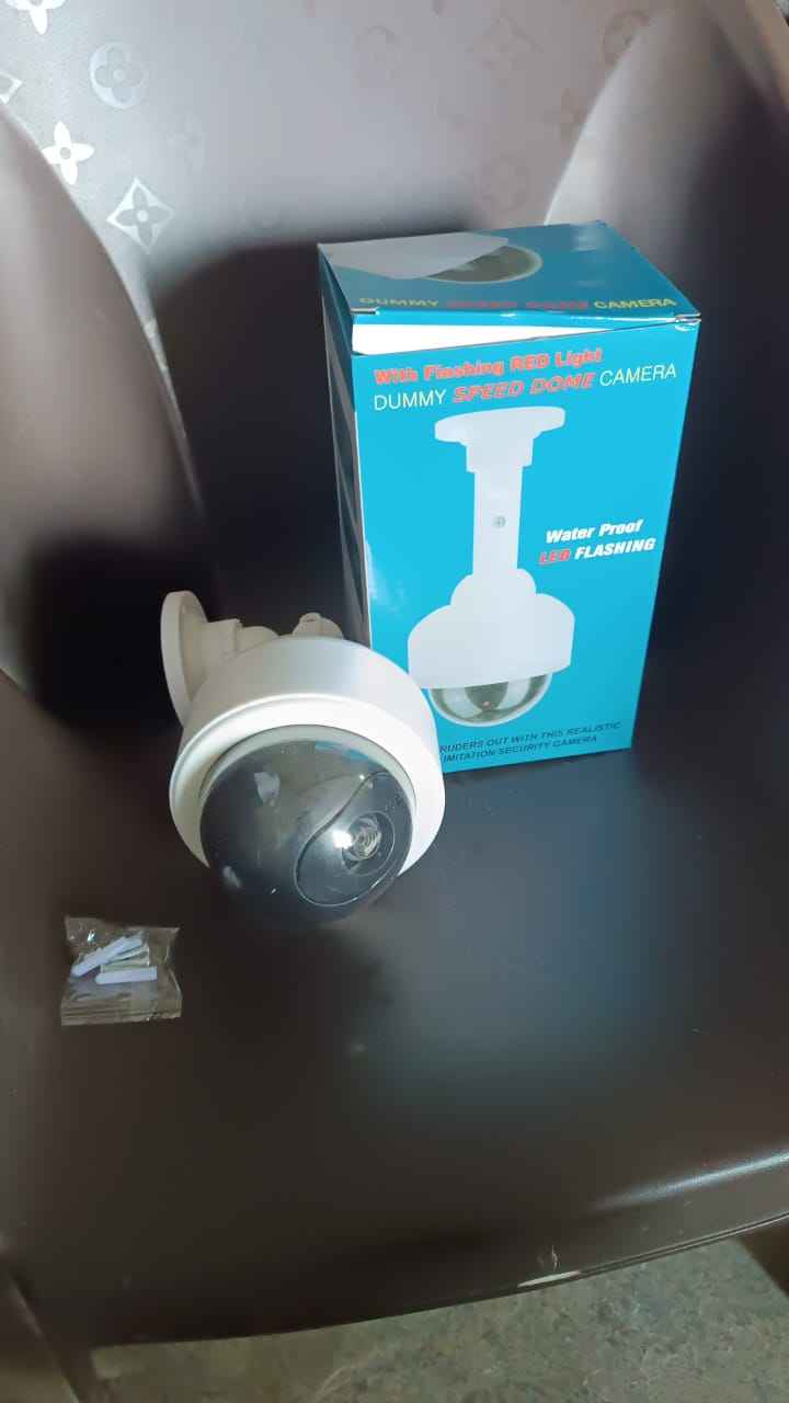 Fake  Dummy Camera Cctv  With Flashing Red Led Light (1 Pc  Battery Not Included)