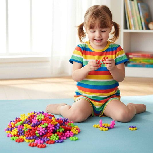 Diy Building Blocks Toy For Kids  Colourful Creative Puzzle (1 Set)