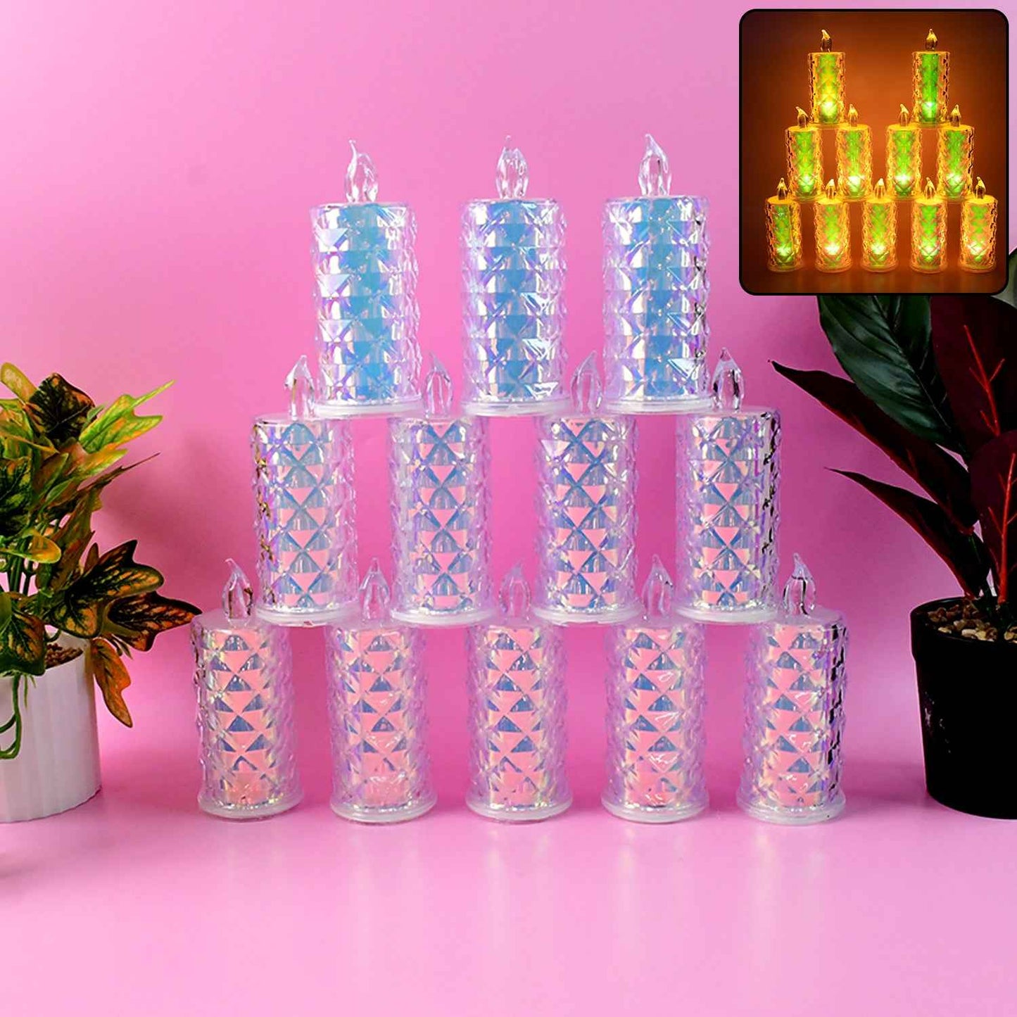 Smokeless Led Candles (12 Pc)