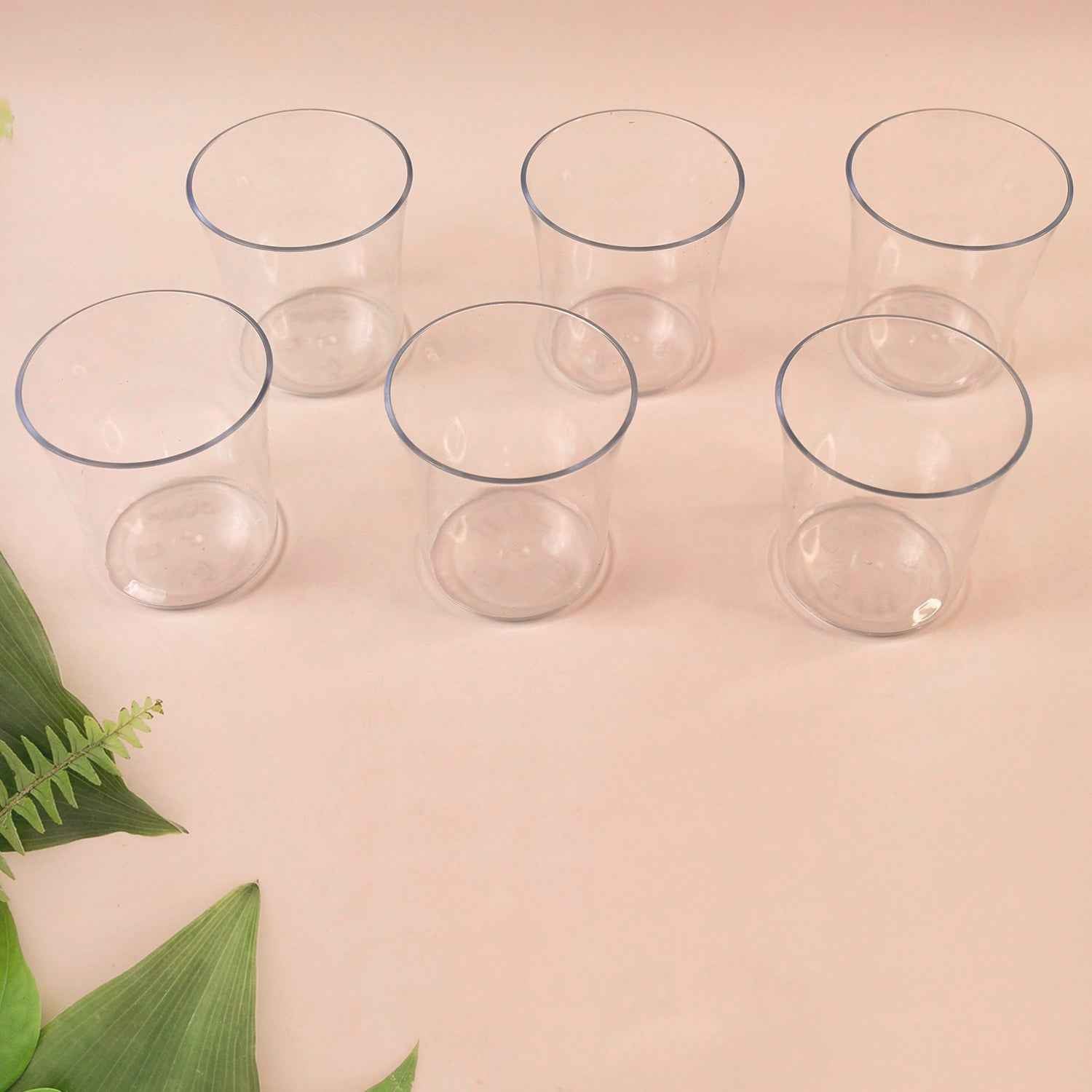 Apex Welcome Plastic Glass Set For Daily Use  Set Of 6