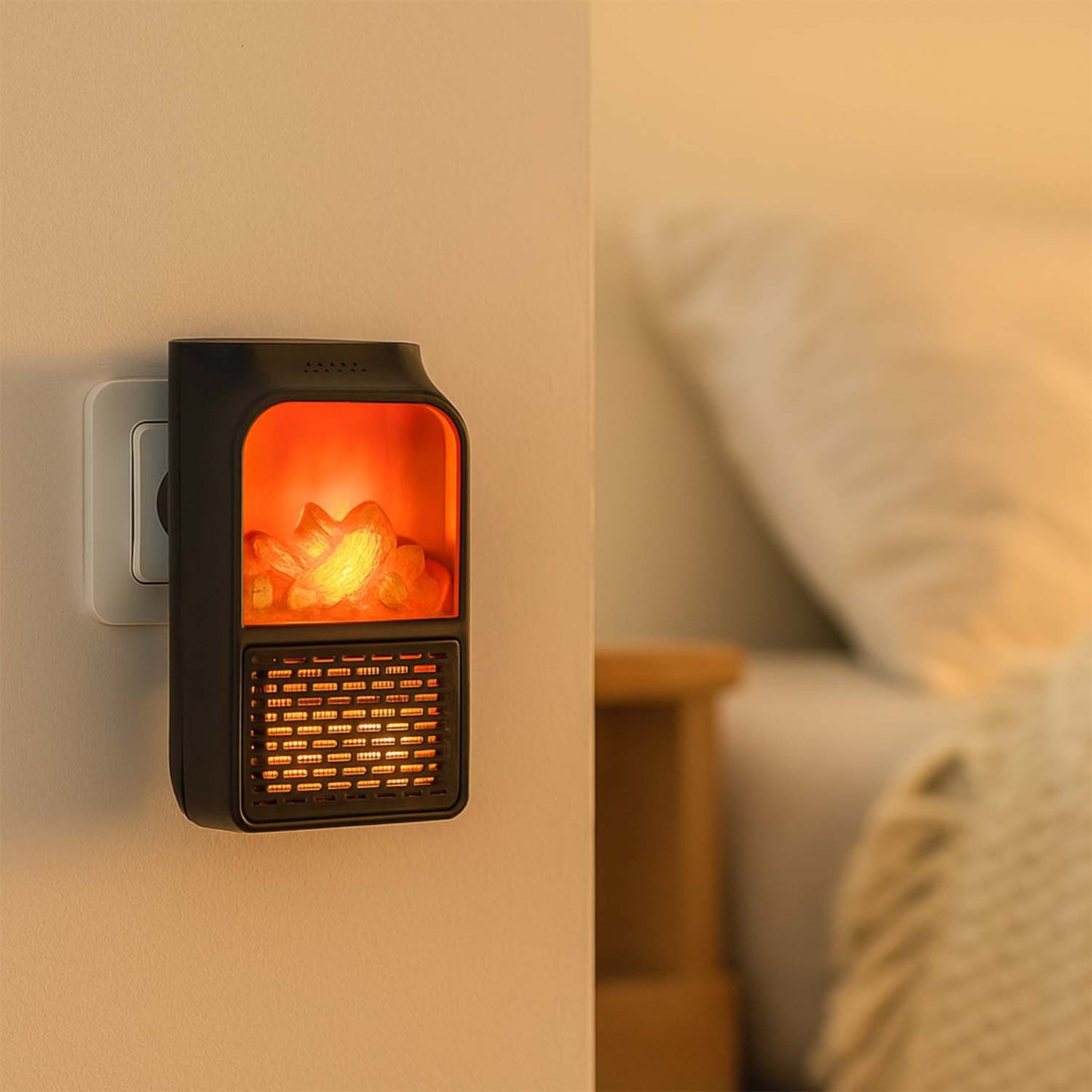 Portable Electric Fireplace Lamp Led Flame Heater (900w  1 Pc)