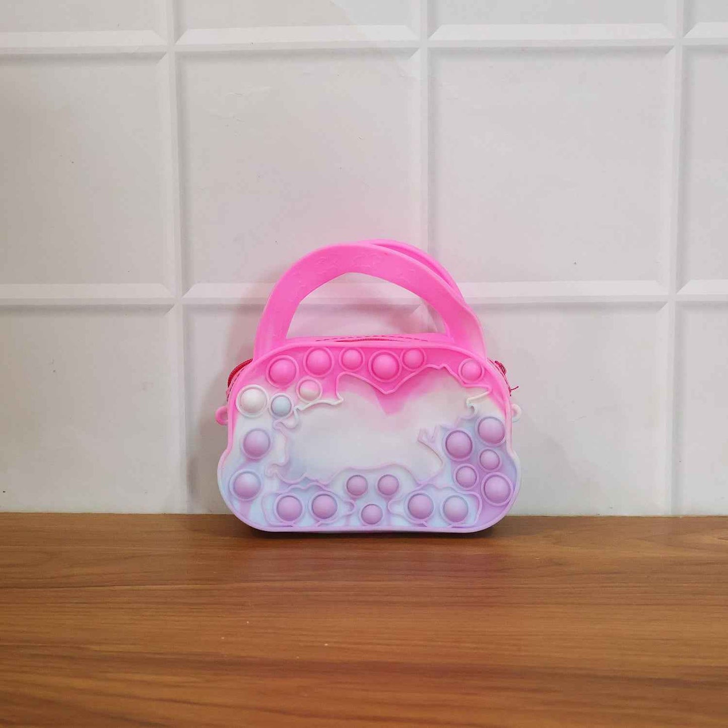 Silicone Pop It Coin Purse With Zipper And Handle (1 Pc)