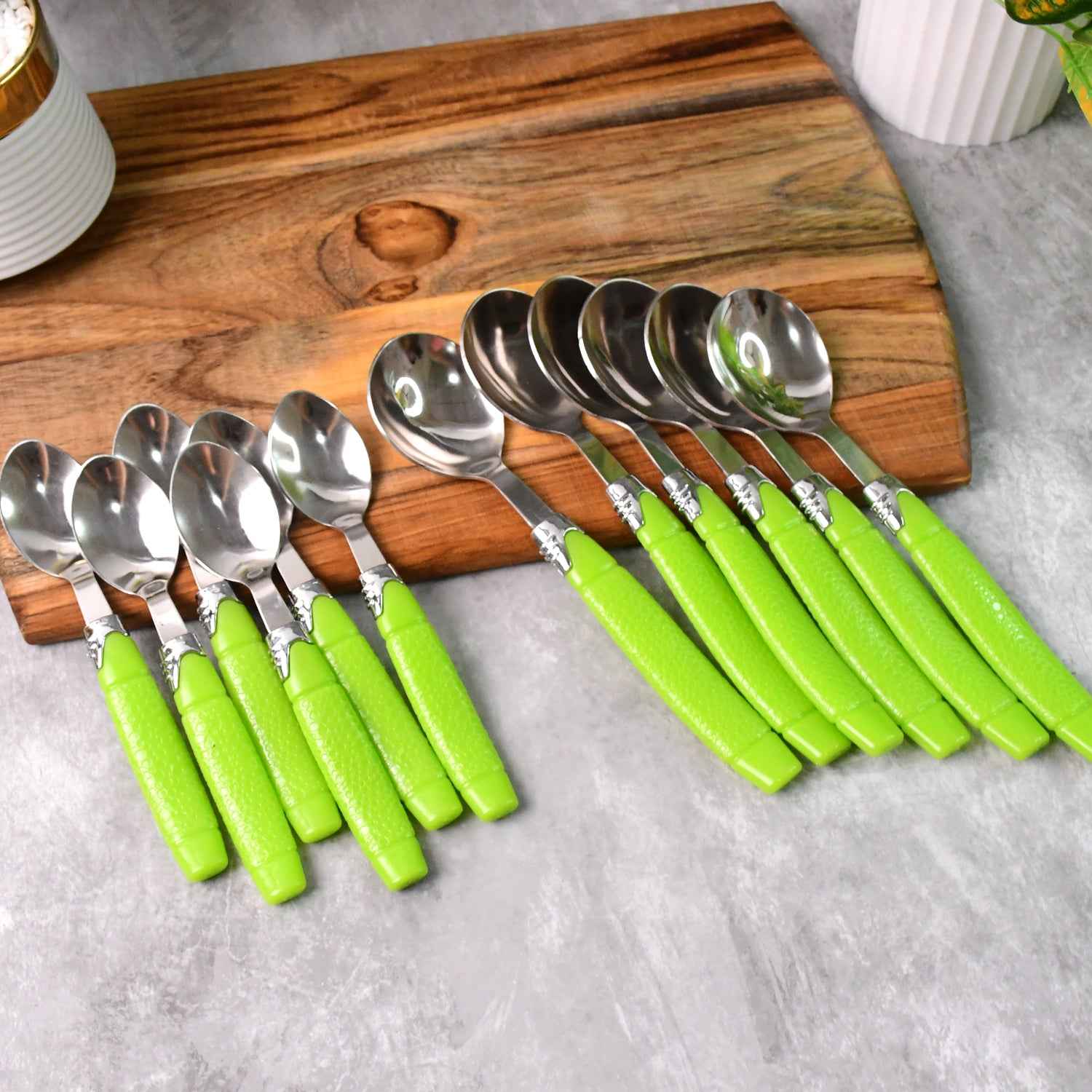 Supermom Premium Fancy Cutlery Set With Holder (24 Pc Set) - BeSh Deals®