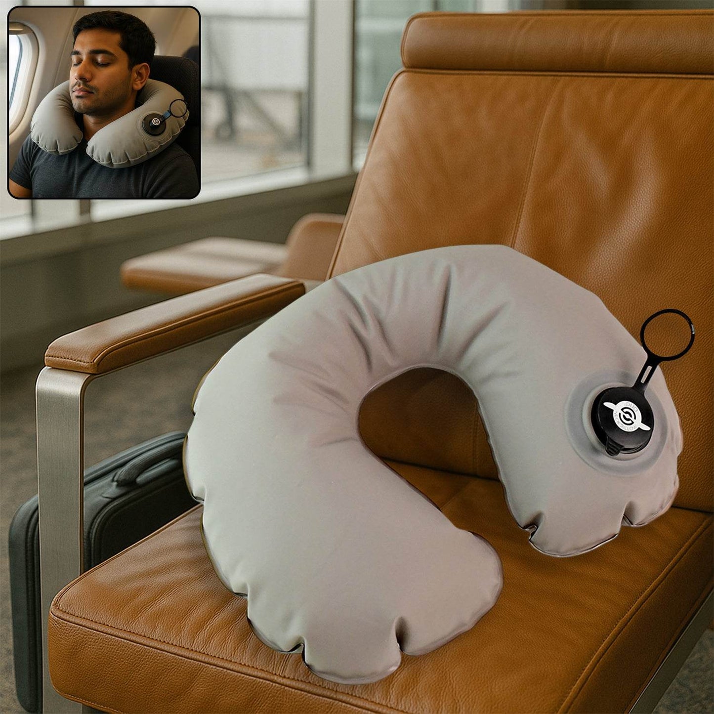 Premium Quality Inflatable Travel Neck Pillow (1 Pc) - Best Deals at BeSh Deals®