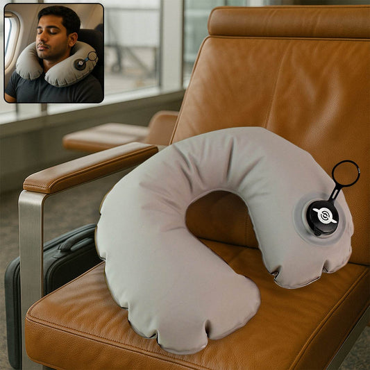 Premium Quality Inflatable Travel Neck Pillow (1 Pc) - Best Deals at BeSh Deals®