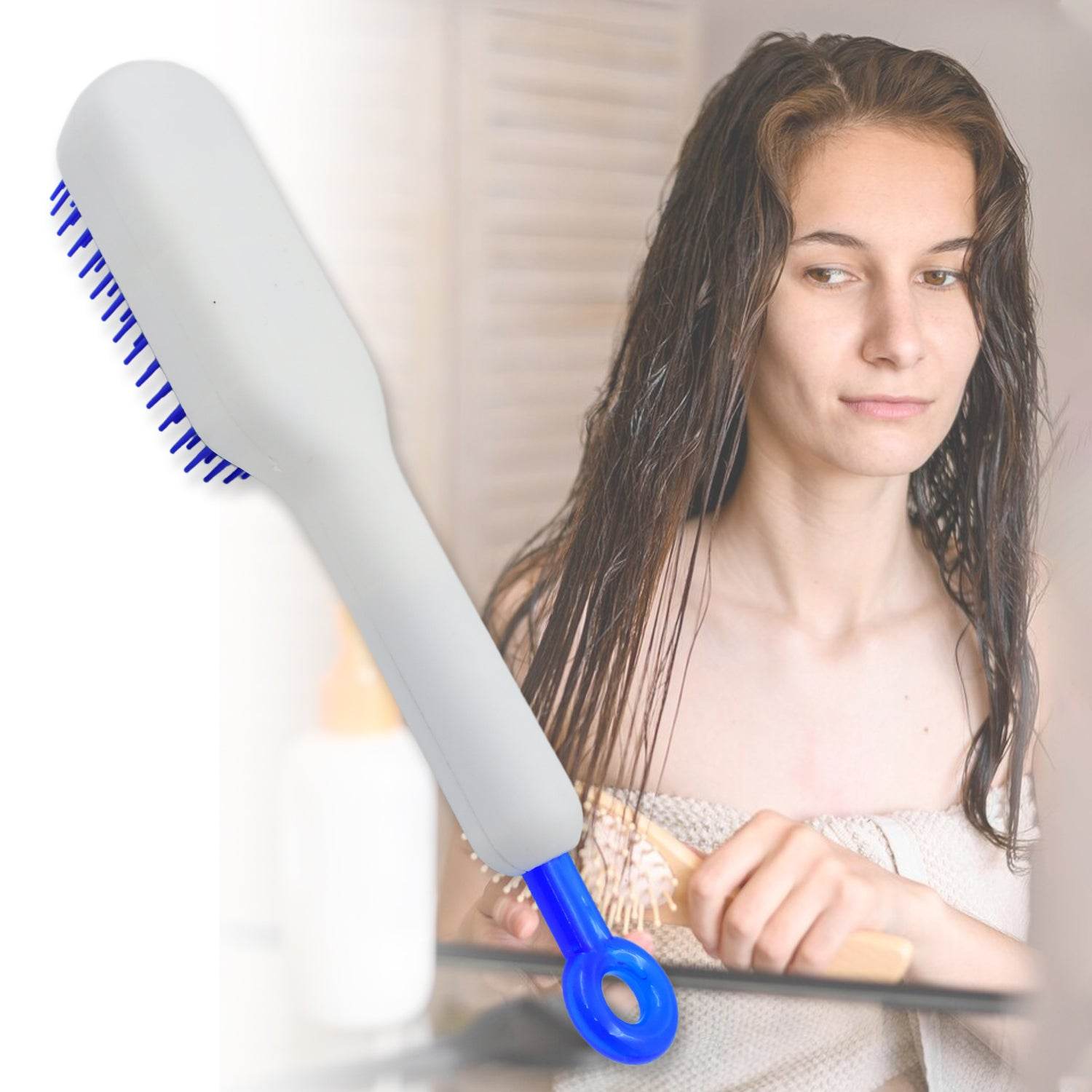 13947 Self-cleaning Hairbrush Self-cleaning Anti-static Detangling Massage Comb One-pull Clean Scalable Rotate Lifting Self Cleaning Hairbrush Hair Styling Tools - Best Deals at BeSh Deals®