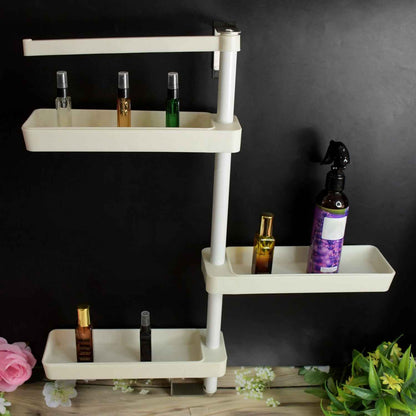 Kitchen Organization Rotating Shelf Storage Racks Multipurpose Adjustable (1 Set)