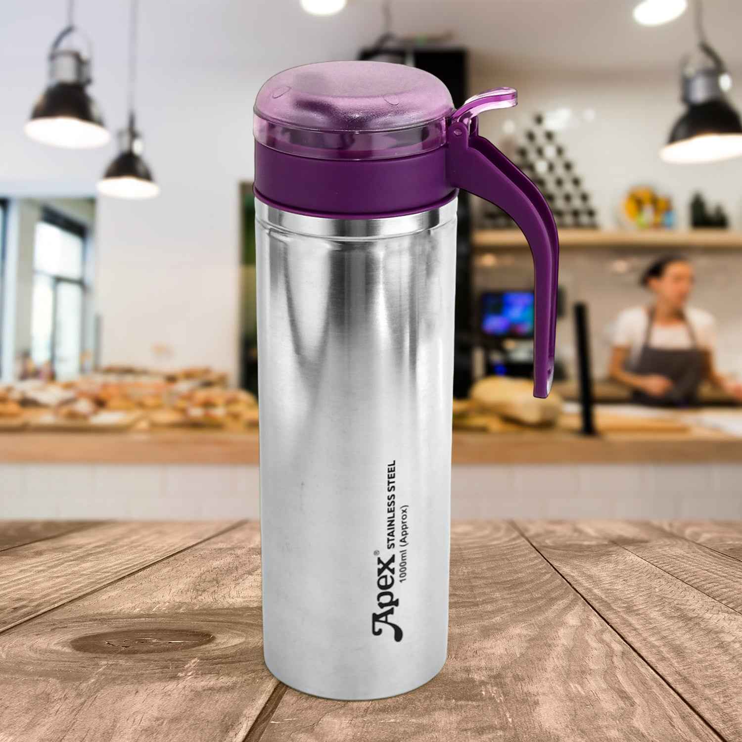 Apex 1000ml Approx. Stainless Steel Oil Pourer (1 Pc)