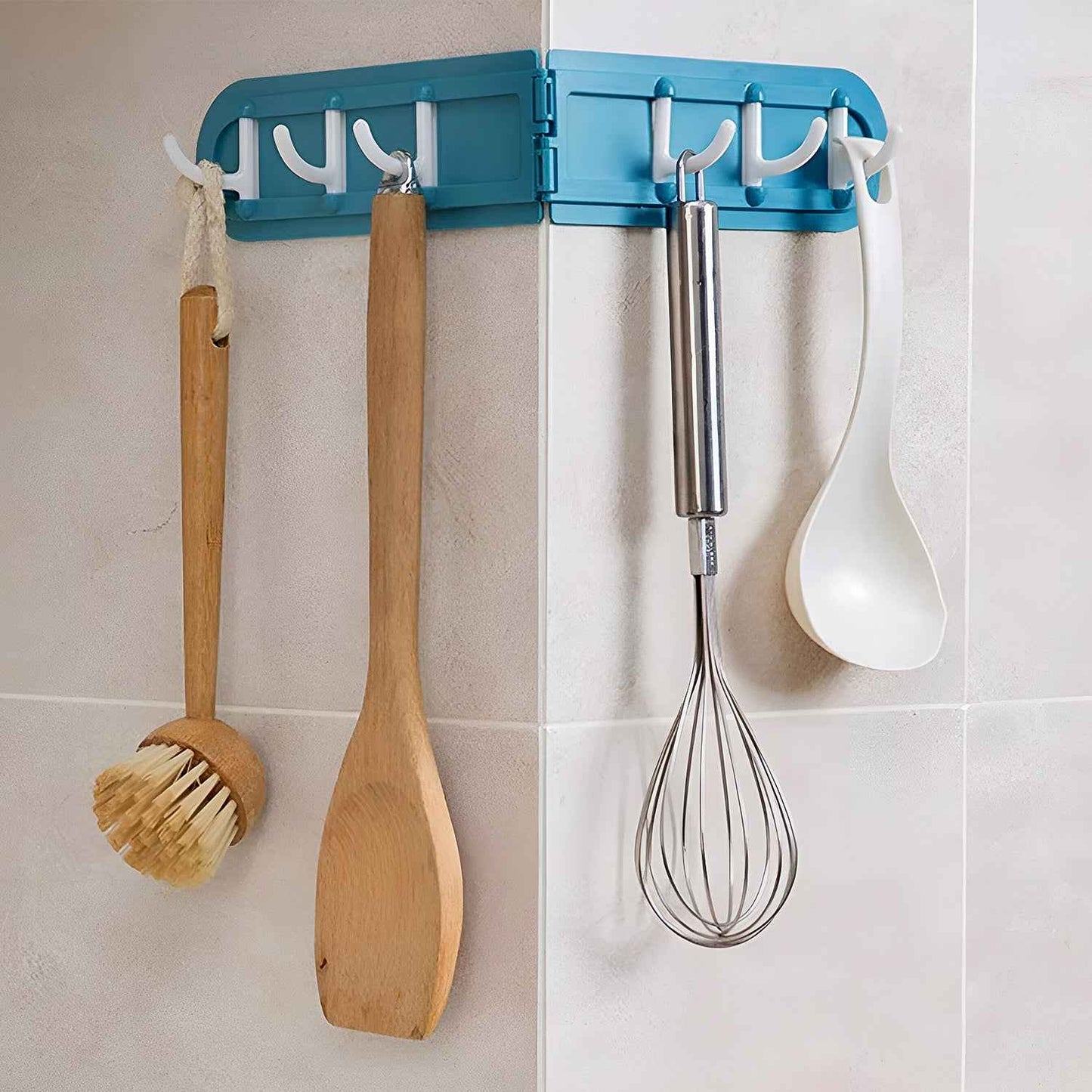 Foldable Rotating Wall-mounted Multipurpose Hook Rack (1 Pc)