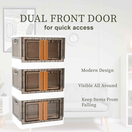 Plastic Folding Wardrobe Storage Organizer (1 Layer  1 Pc)