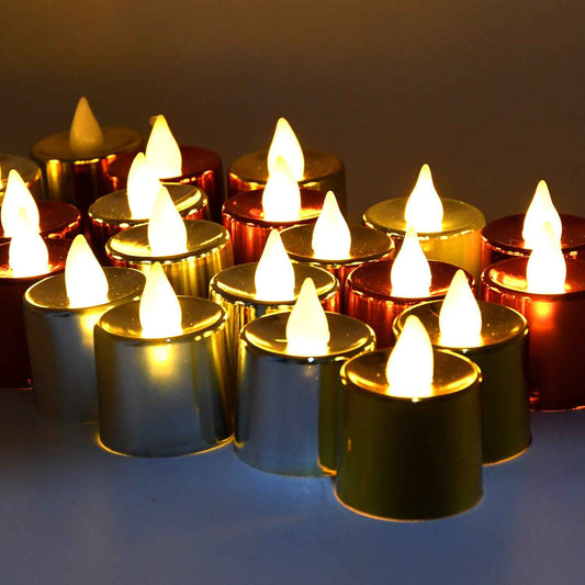 Electrical Candles Diya Led Tea Light Plastic Candle Light Candle Candle (24 Pc Set)
