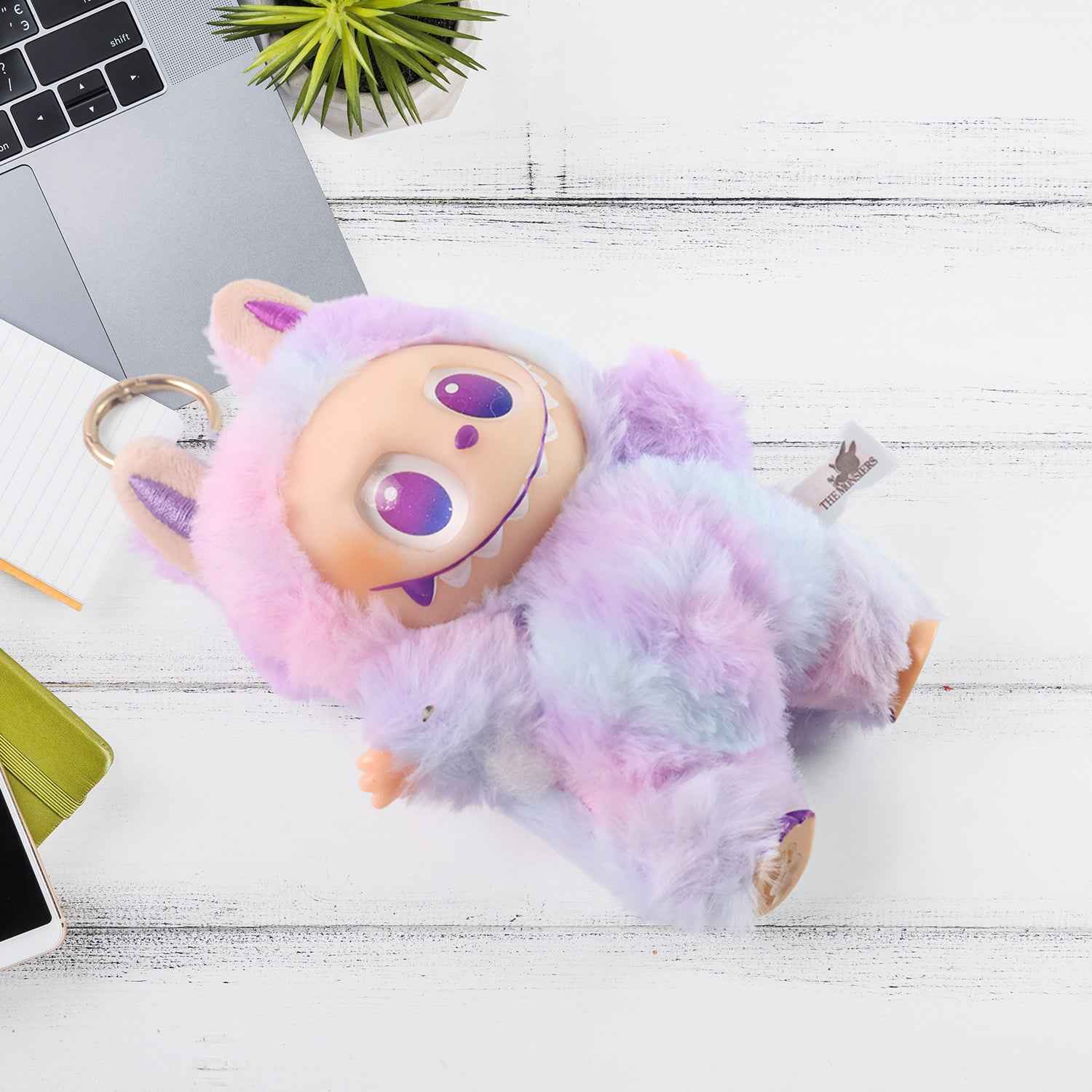 Light Purple Plush Toy Cartoon Keychain With Hook Colorful Light Purple (1 Pc)