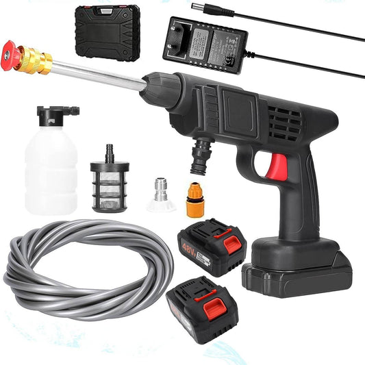 Double Battery 48v Rechargeable Electric Car Washer Gun (1 Set) - Best Deals at BeSh Deals®