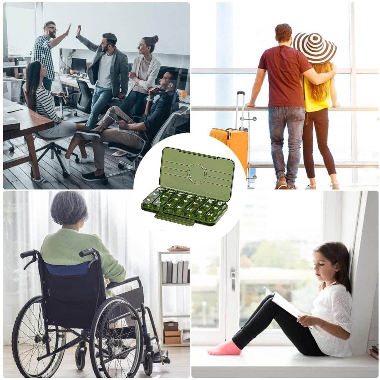 Portable Weekly Pill Box Organiser Daily Pill Keeper 21 Grid Container (1 Pc) - Best Deals at BeSh Deals®