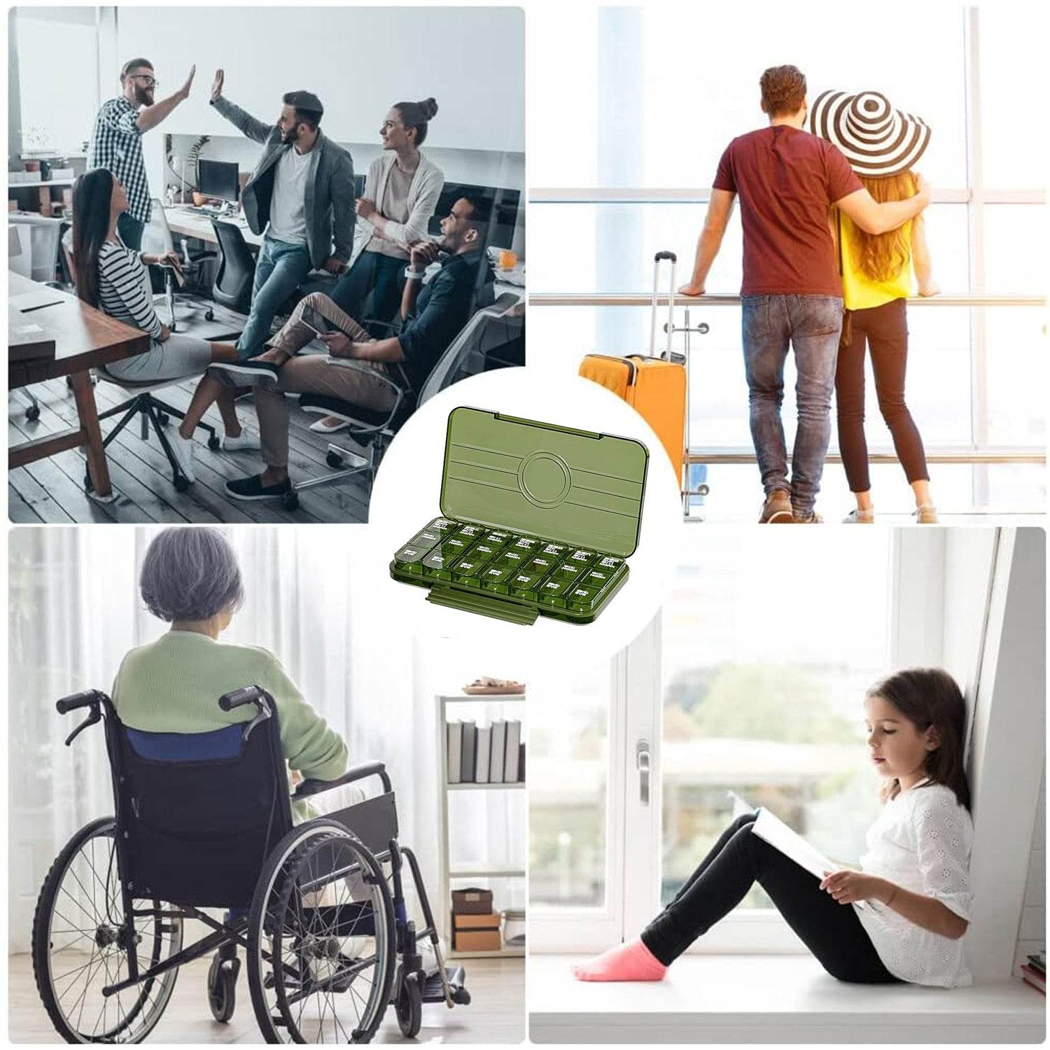 Portable Weekly Pill Box Organiser Daily Pill Keeper 21 Grid Container (1 Pc) - Best Deals at BeSh Deals®