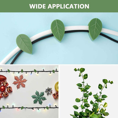 0311  Plant Climbing Wall Fixture Clip Self-adhesive Hook Vines Traction Invisible Stand Green Leaf Plant Clip Garden Wall Clip Plant Support Binding Clip Plants For Indoor Outdoor Decoration (30 Pcs Set)