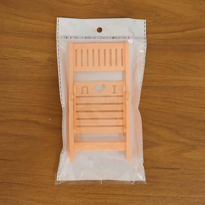 Mini Chair Shape Mobile Stand Holder (1 Pc  Peach Color)