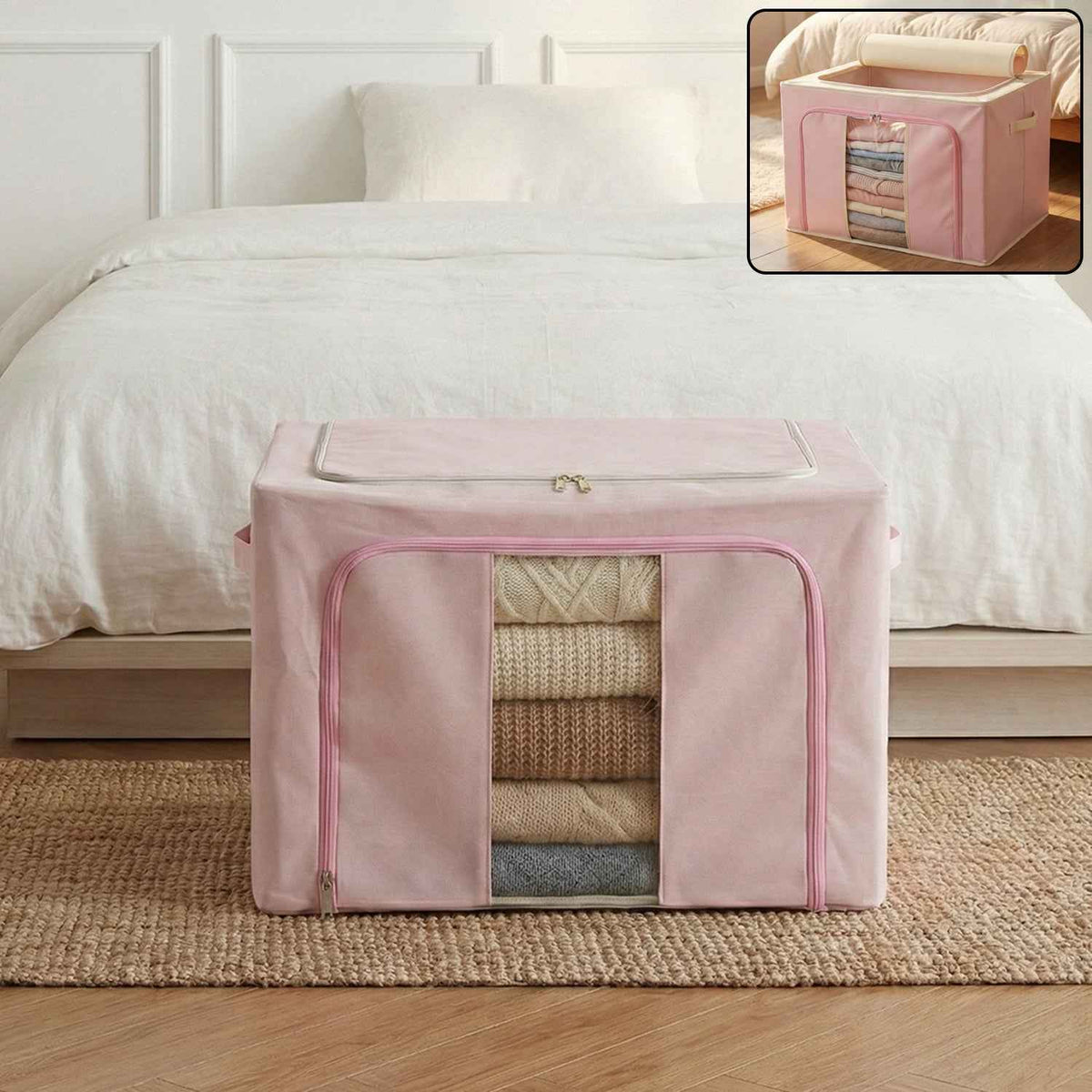 Foldable Fabric Clothes Storage Organizer Box (33  49 Cm 1 Pc)