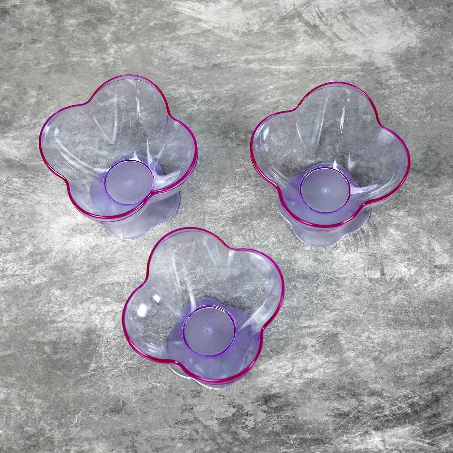 5343 New Modern Style Dessert  Ice Cream Bowl Plastic 6pcs For Home  Office  Party Use