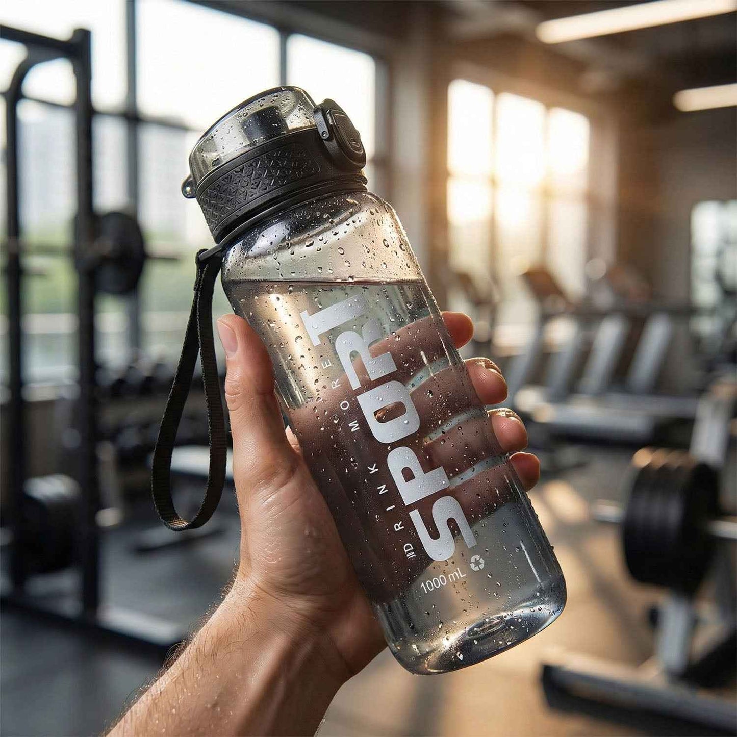 1000 Ml Leakproof Sports Water Bottle (1 Pc)