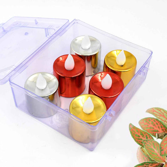 Electrical Candles Diya Led Tea Light (6 Pcs Set)