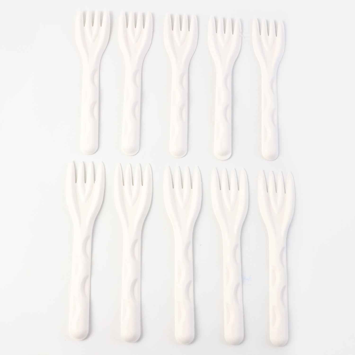 Compostable Bagasse Fork  10 Pcs Pack