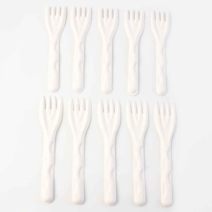 Compostable Bagasse Fork  10 Pcs Pack