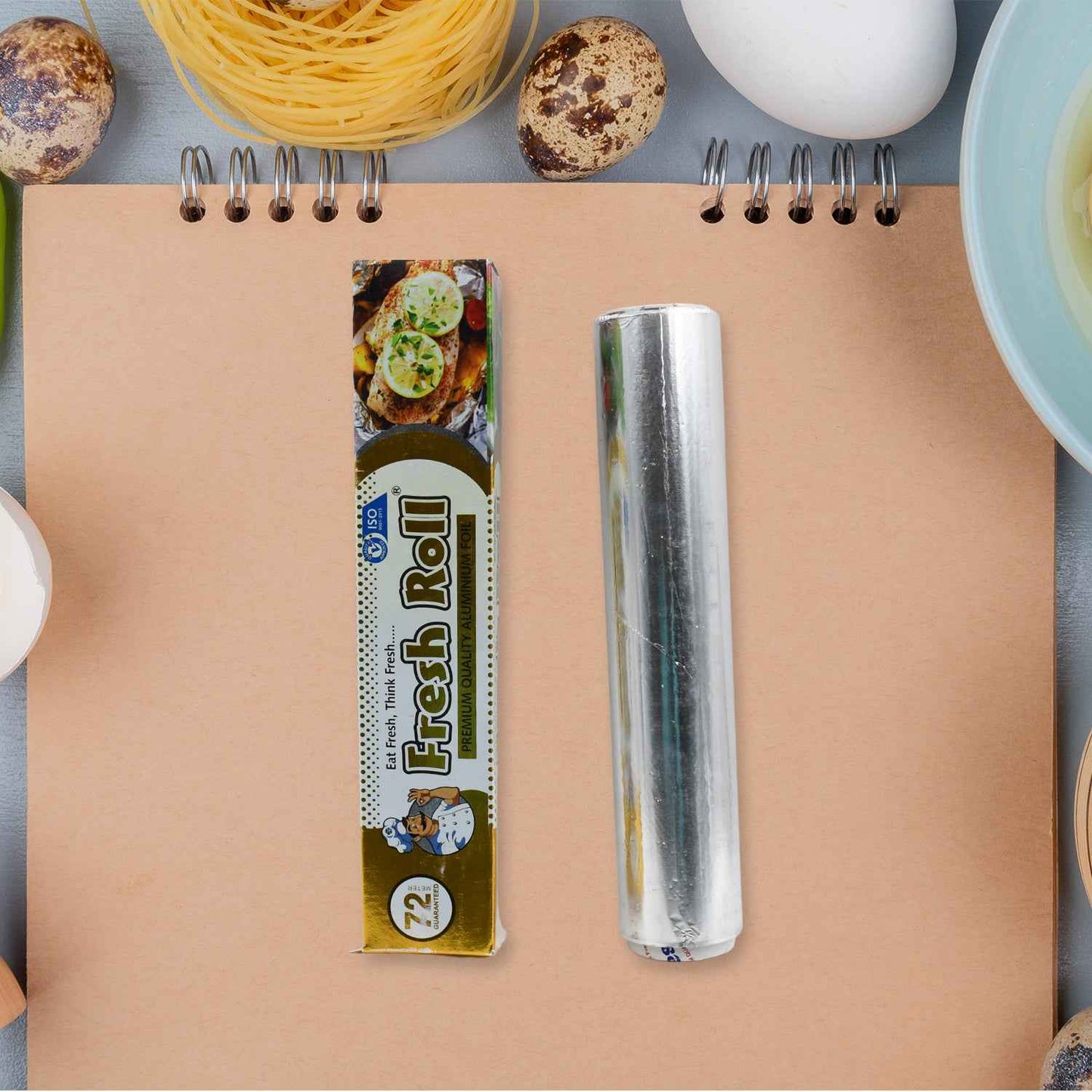 Premium Quality Food Grade Aluminum Foil Roll Heavy Duty Non Stick Thick Aluminum Foil Sheet Baking Grilling Tool 72Mtr (1Pc) - BeSh Deals®