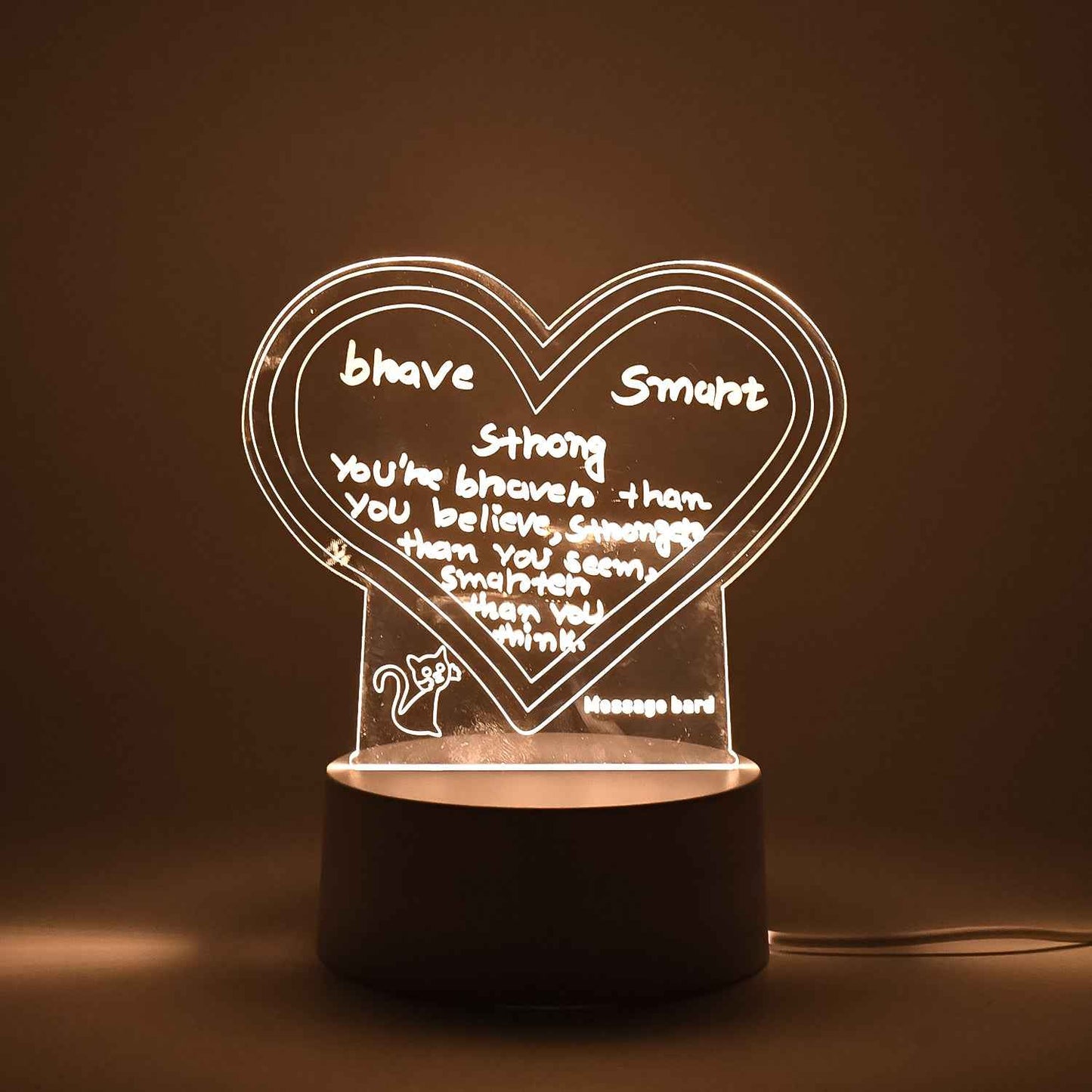 Creative Visualization Lamp 3d Acrylic Decorative Lamp With Pen