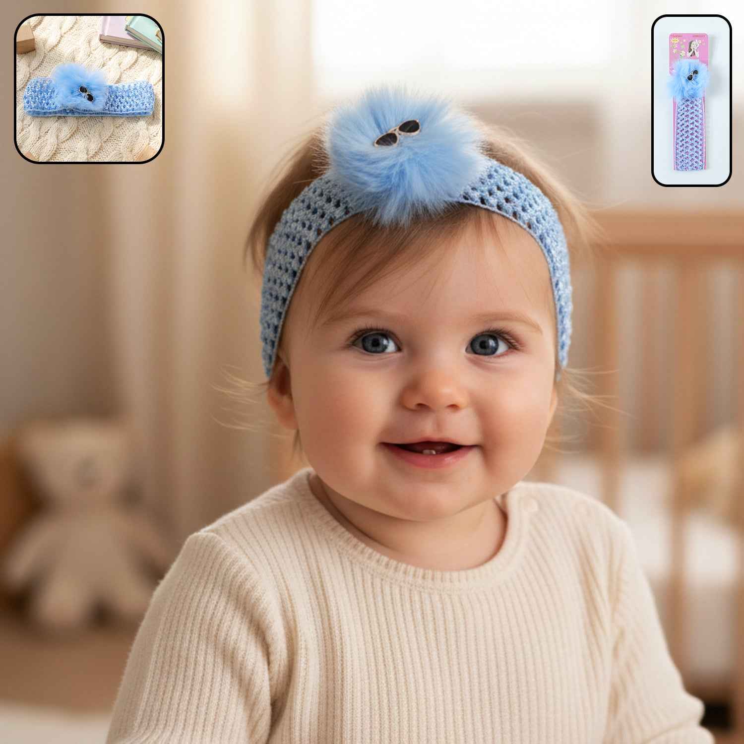 Baby Girls Cute Hair Band With Soft Elastic Stretch Headband (1 Pc)
