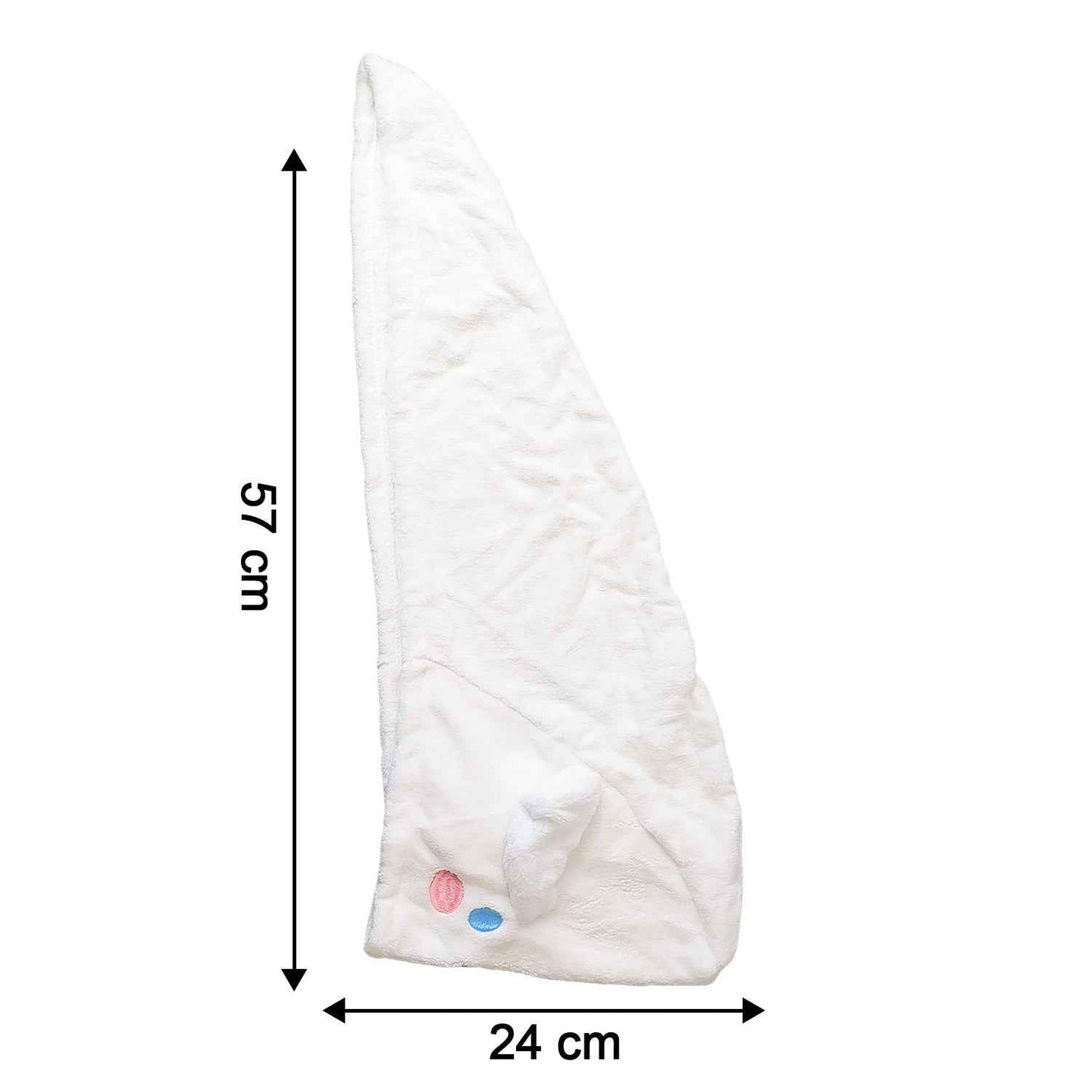 Premium Soft Microfiber Hair Drying Towel Wrap With Button (1 Pc)