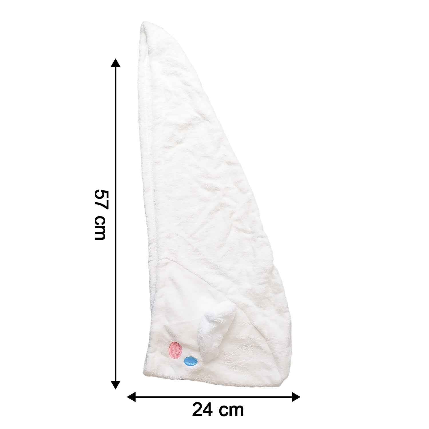 Premium Soft Microfiber Hair Drying Towel Wrap With Button (1 Pc)