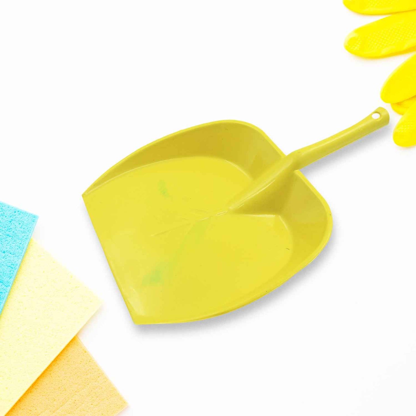 8732 Dustpan With Long Handle Dust Collection Dust Pan Tray For Kitchen Home Office Bathroom Etc (1 Pc  Multicolor )