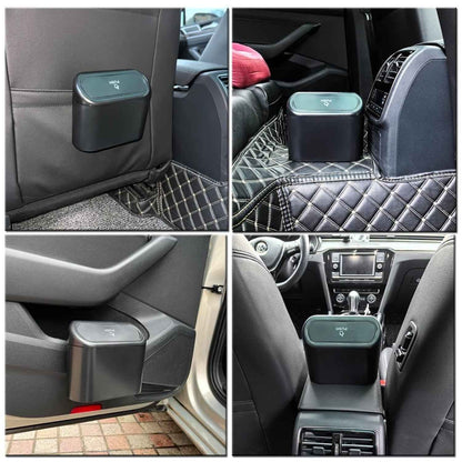 Mini Car Trash Can With Lid Waterproof Car Trash Bin Storage Box (1 Pc)